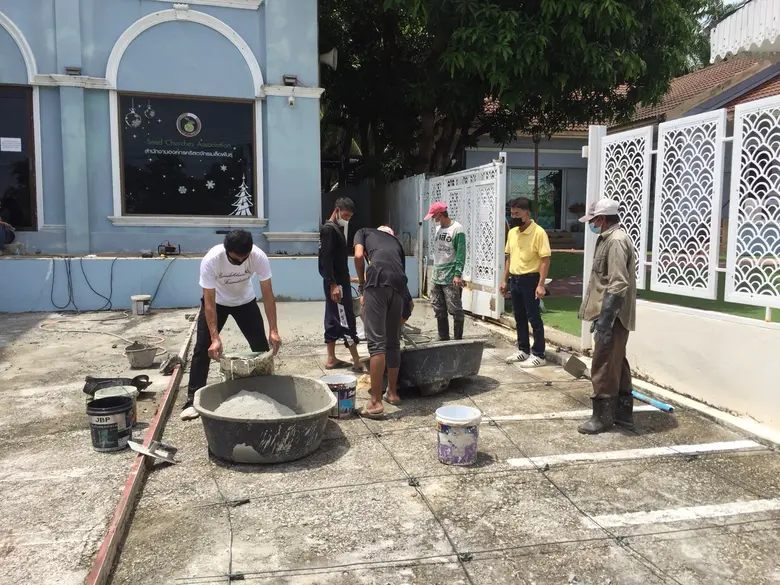 ฝึกอบรม "การเทพื้นคอนกรีต"