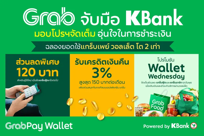 แกร็บ ไฟแนนเชียล กรุ๊ป ร่วมกับธนาคารกสิกร...