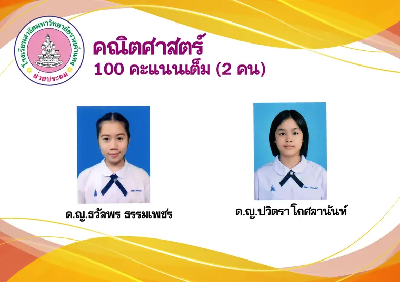 นักเรียนสาธิตรามคำแหงประถม สอบ O-NETได้คะแนนเฉลี่ยสูงกว่าระดับประเทศ ทุกวิชา