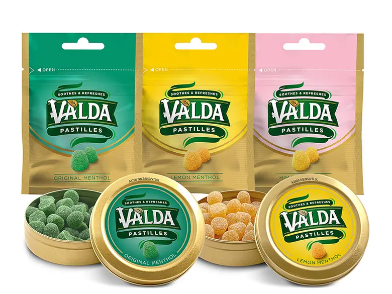 ไอโนวา ฟาร์มา แนะนำ "วอลด้า" (VALDA) ลูกอมเม็ดนุ่ม ชุ่มคอ เย็นสดชื่น หายใจสะดวก