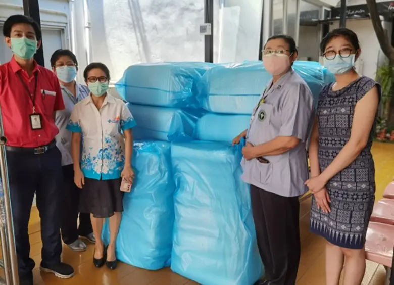 บริษัท เลเท็กซ์ ซิสเทมส์ จำกัด(มหาชน) "  ร่วมบริจาคหมอนยางพารา เพื่อสนับสนุนการดูแลผู้ป่วยโควิด-19  และผู้ป่วยทั่วไป ให้กับโรงพยาบาลบางบ่อ จังหวัดสมุทรปราการ