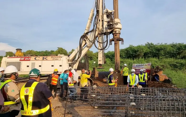 'ซีวิลเอนจีเนียริง' ตอกเสาเข็มเดินหน้าโครงการรถไฟฟ้าความเร็วสูงไทย-จีน สัญญา 4-7