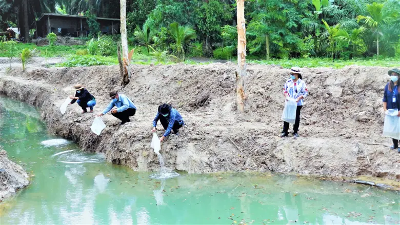 พช.สุราษฎร์ธานี ติดตามผลพัฒนาพื้นที่ต้นแบบ โคก หนอง นา พช."จากแบบในกระดาษ วาดฝันลงพื้นดิน"