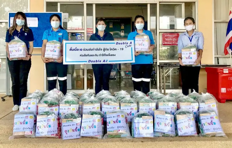 ดั๊บเบิ้ล เอ ร่วมส่งธารน้ำใจฝ่าวิกฤติโควิ...