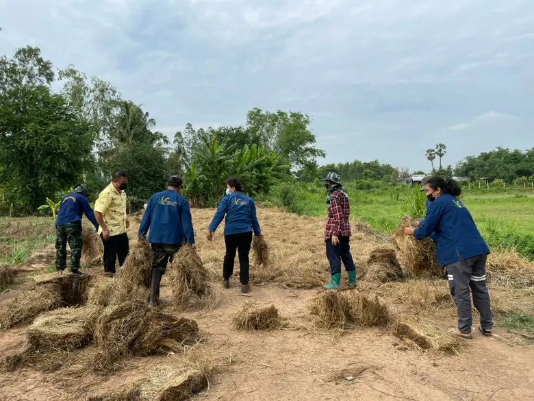 สพอ.ไชโย ขับเคลื่อน โคก หนอง นา ทำกิจกรรมเอามื้อ ครัวเรือนต้นแบบ
