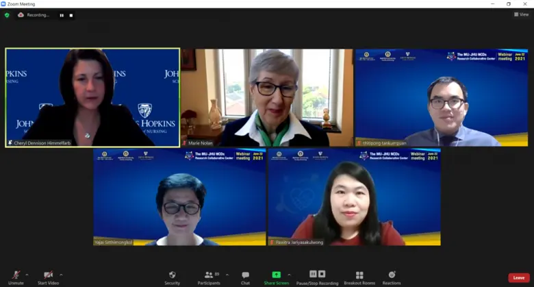 ศูนย์ความร่วมมือด้านการวิจัยผู้ป่วยโรคไม่ติดต่อเรื้อรัง คณะพยาบาลศาสตร์ มหาวิทยาลัยมหิดล จัดกิจกรรม Webinar Meeting ครั้งที่ 1