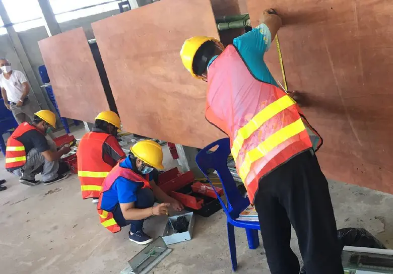 สพร. 7 อุบลราชธานี ทดสอบมาตรฐานฝีมือแรงงาน ช่างไฟฟ้าภายในอาคาร ให้ช่างชุมชนเขตอำเภอพิบูลมังสาหาร จังหวัดอุบลราชธานี