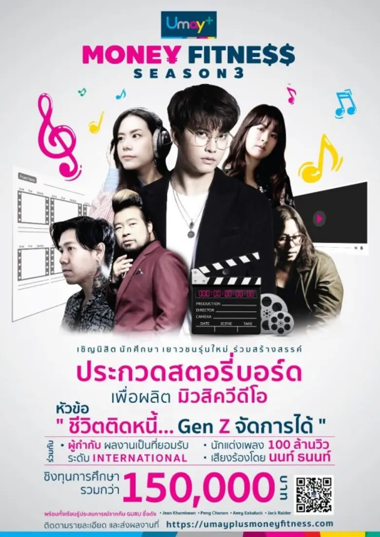 "นนท์ ธนนท์" ชวนเยาวชนรุ่นใหม่ ร่วมสร้างสรรค์ประกวดสตอรี่บอร์ดเพื่อผลิตมิวสิควีดีโอ  กิจกรรม Umay+ "MONEY FITNESS" Season 3 ชิงทุนการศึกษากว่า 150,000 บาท