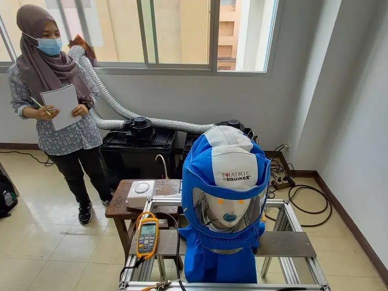 วศ. พัฒนาเครื่องมือทดสอบชุด PAPRพร้อมให้บริการทดสอบประสิทธิภาพเพื่อสนับสนุนกลุ่มผู้ผลิตไทยพัฒนาชุด PAPR คุณภาพสูง