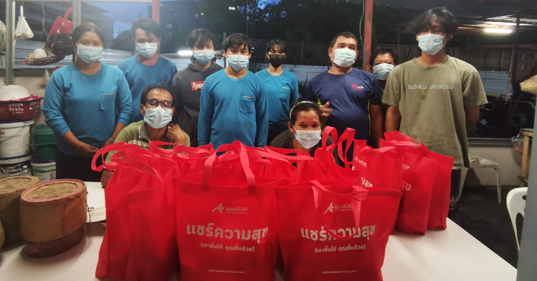 แอพพลิแคด ลุยแจกถุงยังชีพ บรรเทาพิษโควิด-19