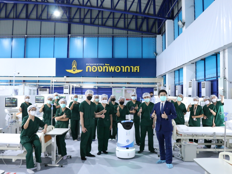 N Health ส่งหุ่นยนต์ผู้ช่วยอัจฉริยะร่วมภารกิจโควิด-19 รักษาผู้ป่วยกลุ่มสีเหลือง บรรเทาและตัดวงจรสู่การเจ็บป่วยรุนแรง ที่ รพ.สนามบีดีเอ็มเอส สนามกีฬากองทัพอากาศ (ธูปะเตมีย์)