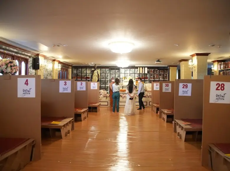 รัฐมนตรีดีอีเอส ตรวจเยี่ยมศูนย์พักคอยวัดหงส์รัตนาราม มอบกล่องอุปโภคของใช้ส่วนตัว จำนวน 150 ชุด