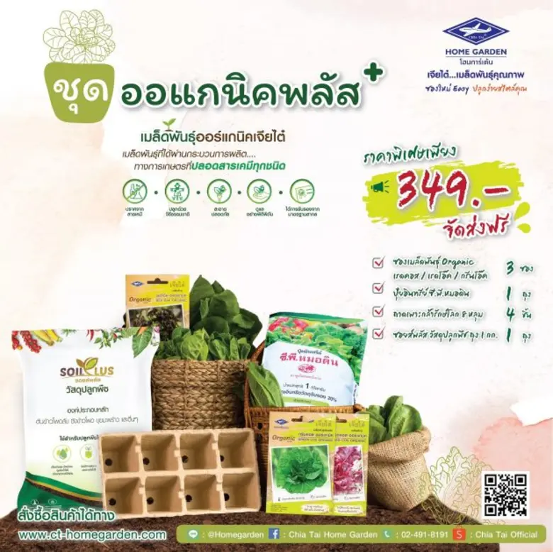 เจียไต๋ โฮมการ์เด้น ชวนปลูกผักเพื่อสุขภาพรับหน้าฝน ส่งสินค้าใหม่พร้อมโปรโมชั่นเอาใจสายปลูก