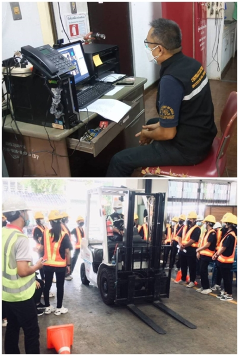 สพร. 7 อุบล ฝึกการควบคุมรถยก ให้ สปก. และ นศ. ชั้นปีสุดท้าย