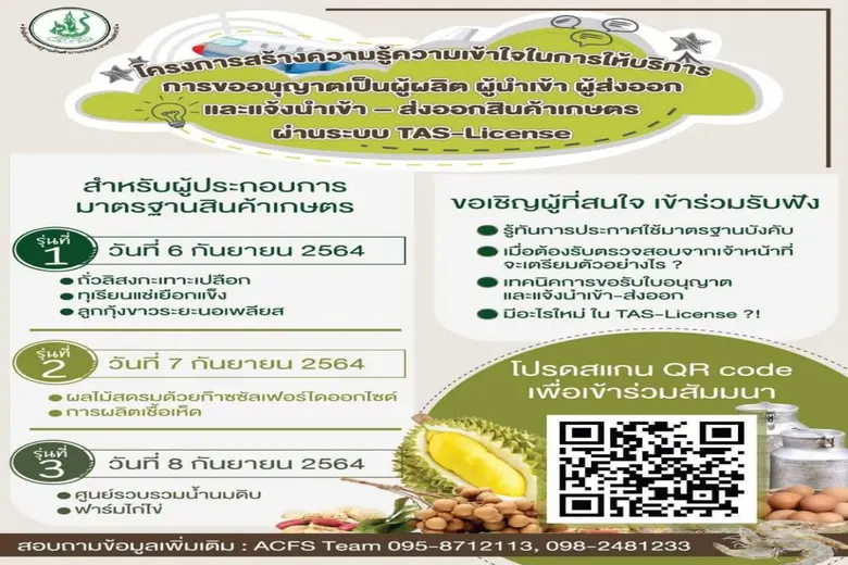 สำนักงานมาตรฐานสินค้าเกษตรและอาหารแห่งชาต...