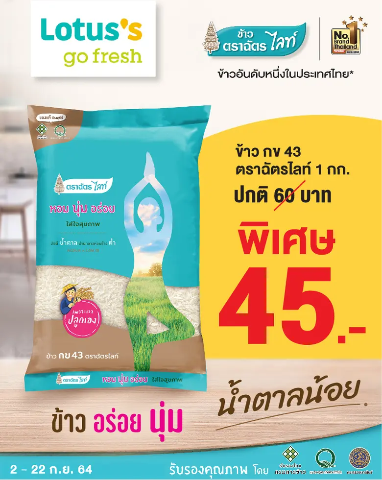 ข้าวตราฉัตร จัดโปรฯ เอาใจคนรักสุขภาพ เติม...