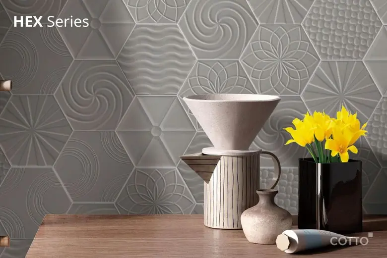 คอตโต้เปิดตัวกระเบื้องโมเสกพอร์ซเลนหกเหลี...