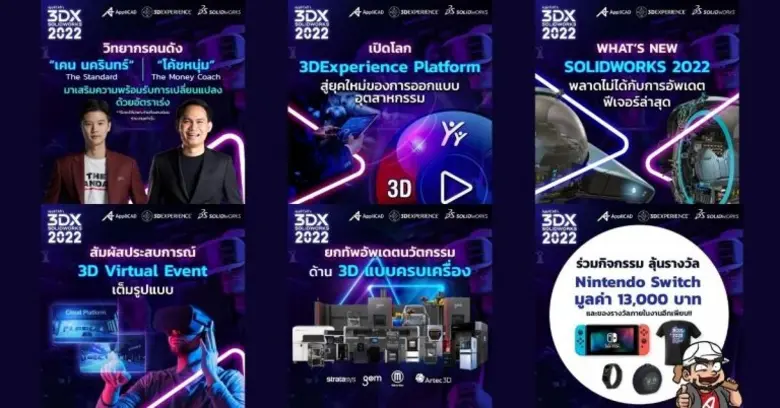 APP เชิญร่วม 3DX SOLIDWORKS 2022 เปิดตัวแพลตฟอร์มพร้อมขยายธุรกิจขับเคลื่อนโซลูชันภาคอุตสาหกรรม