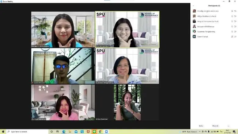 คณะบัญชี ม.ศรีปทุม บริการวิชาการออนไลน์ สู่นศ.อาชีวศึกษาฉะเชิงเทรา