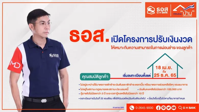 ธนาคารอาคารสงเคราะห์ จัดทำโครงการ "ธอส. ป...