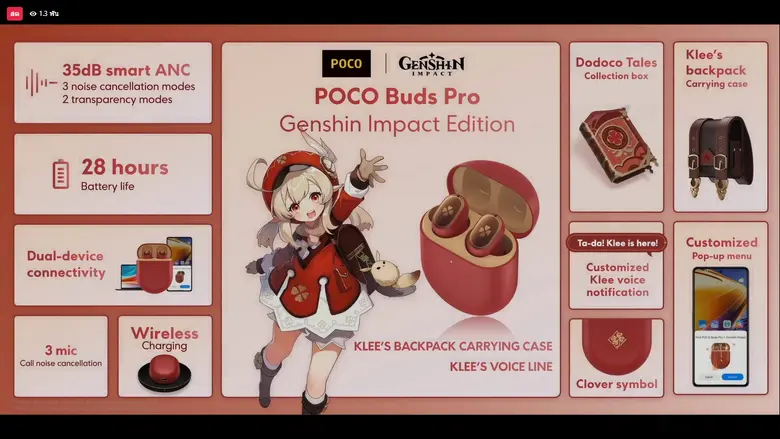 POCO ก้าวไปอีกขั้น ด้วยที่สุดแห่งเรือธง POCO F4 GT พร้อมเปิดตัว POCO Buds Pro Genshin Impact Edition และ POCO Watch สำหรับประสบการณ์การการใช้งานระดับพรีเมียม