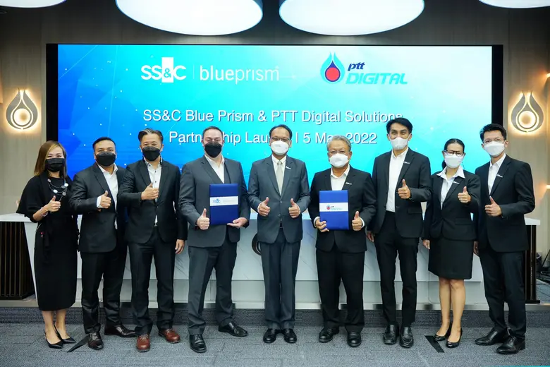 พีทีที ดิจิตอล ผนึกกำลัง เอสเอสแอนด์ซี บลู ปริซึม เสริมทัพความแข็งแกร่งจัดตั้ง Intelligent Process Automation Center  สนับสนุนบริการเทคโนโลยี IA และ RPA ระดับ Enterprise ของไทย