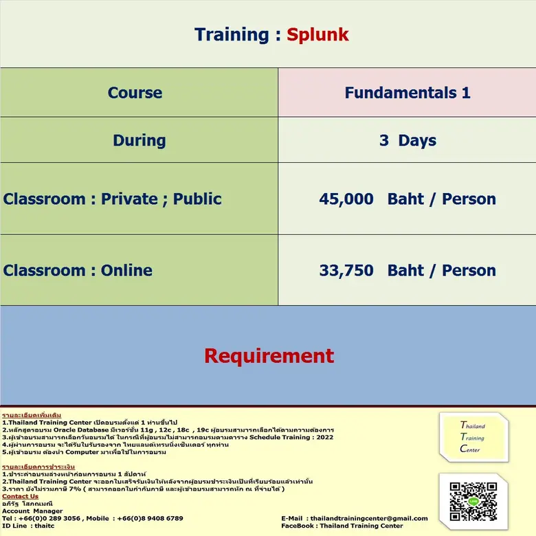 เปิดอบรมหลักสูตร Splunk Fundamentals 1