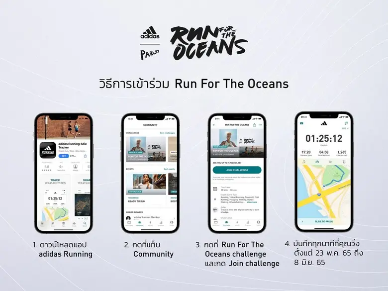 อาดิดาส และ พาร์ลีย์  ชวนคนรักการออกกำลังกายทั่วโลกร่วมกันอนุรักษ์มหาสมุทร ผ่านแคมเปญ 'Run for the Oceans' ต่อเนื่องเป็นปีที่ 5