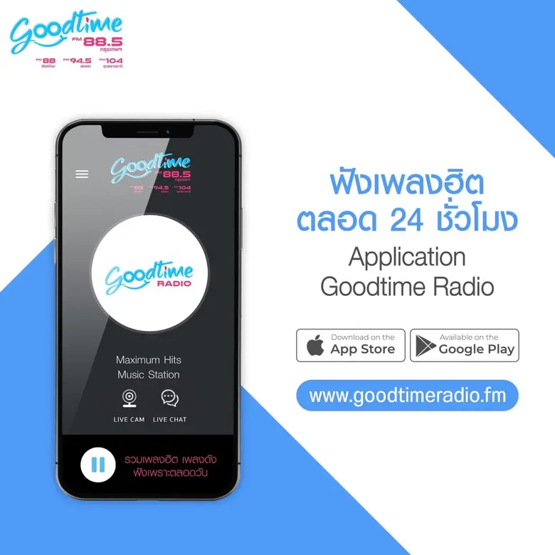 เติมสีสันให้ชีวิต กับ GOODTIME RADIO ลุ้นรับรางวัลประจำเดือนมิ.ย.