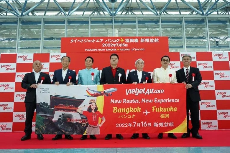 สายการบินไทยเวียตเจ็ทต้อนรับเที่ยวบินปฐมฤ...