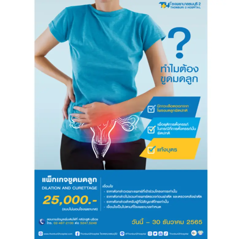 การขูดมดลูก คือการนำเนื้อเยื่อภายในมดลูกอ...