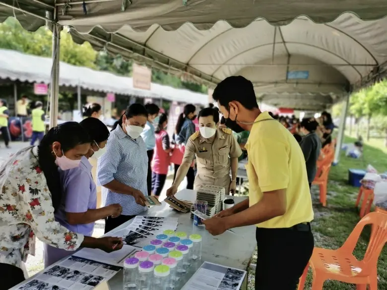 สพร. 16 นครปฐม ร่วมโครงการจังหวัดเคลื่อนที่ ณ วัดเจริญราษฎร์บำรุง อำเภอกำแพงแสน จังหวัดนครปฐม