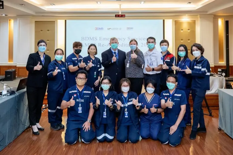 BDMS Emergency Services ยืนหนึ่งในเอเชีย เรื่องมาตรฐานความปลอดภัยการเคลื่อนย้ายผู้ป่วยฉุกเฉินวิกฤติ ได้รับการรับรอง CAMTS & CAMTS Global 2 ปีซ้อน