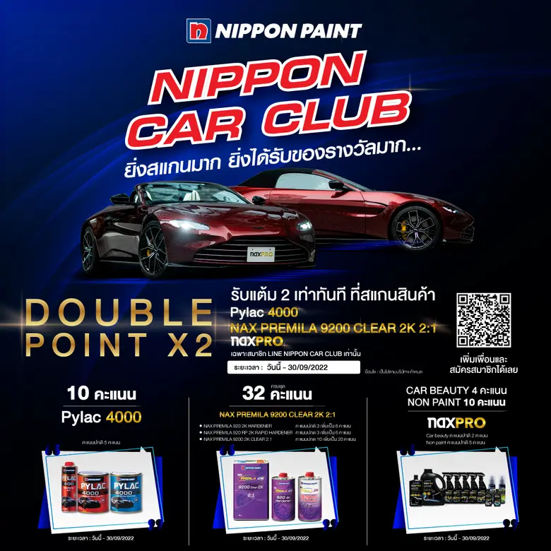 นิปปอนเพนต์คืนกำไรให้ลูกค้า จัดแคมเปญ "DOUBLE POINT รับคะแนน X 2"