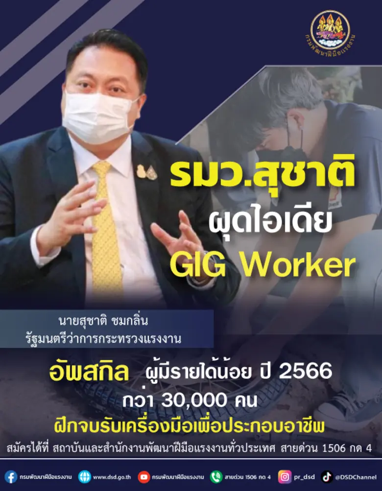 กระทรวงแรงงาน โดยกรมพัฒนาฝีมือแรงงาน ผุดไ...