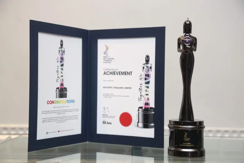 โนวาร์ตีส (ประเทศไทย) รับรางวัล HR Asia Best Companies to Work for ต่อเนื่องปีที่ 3 ตอกย้ำความมุ่งมั่นสู่องค์กรเพื่อพัฒนาคนควบคู่ธุรกิจ