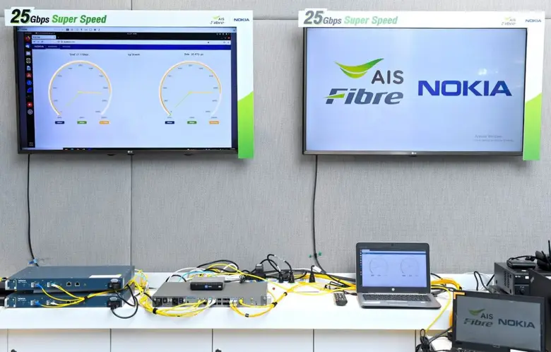Nokia and AIS Fibre demonstrate fastest broadband in Asia