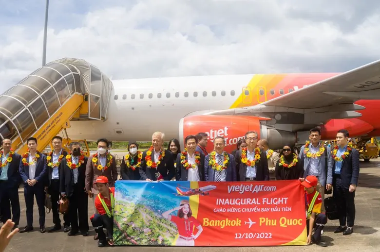 สายการบินไทยเวียตเจ็ทจัดพิธีต้อนรับเที่ยว...