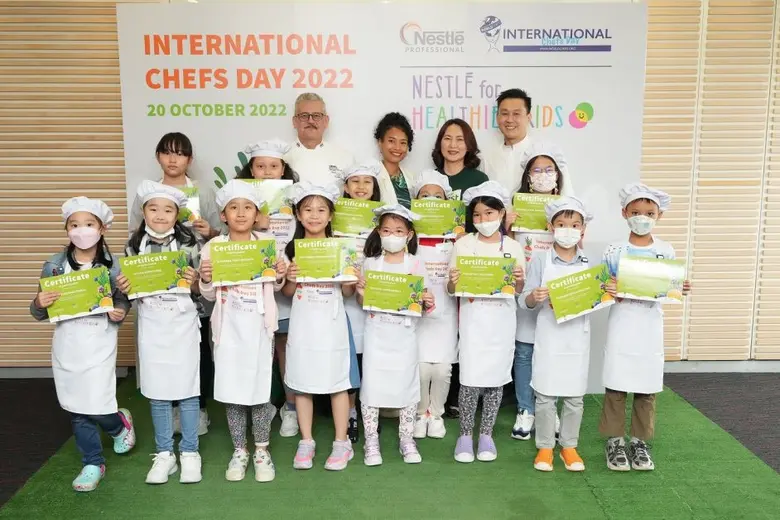 Nestle Professional, in collaboration with the World Chefs Association, celebrates  International Chefs Day, organizing a cooking workshop for children to promote delectable and environmentally friendly meal concepts while also encouraging Thai youth to b