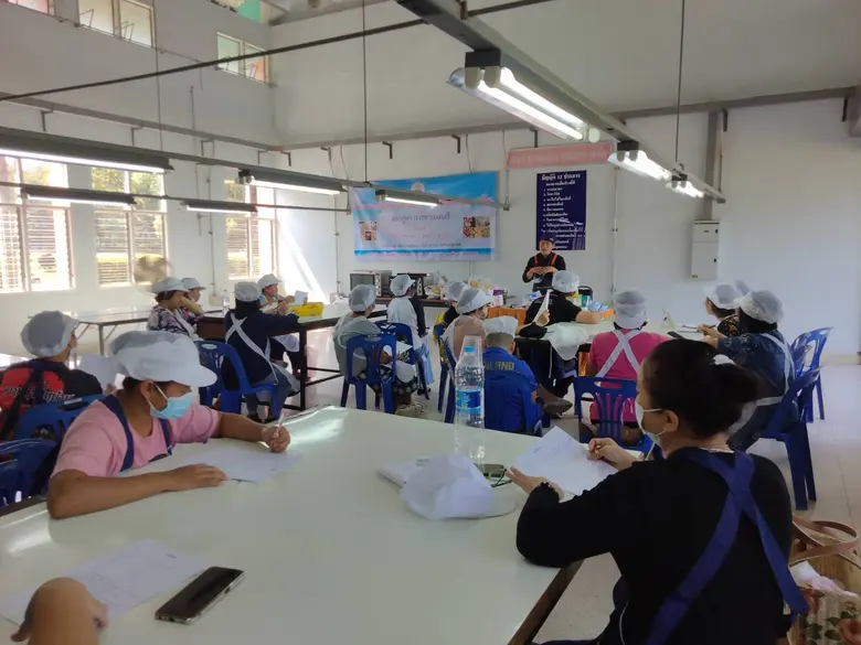 สำนักงานพัฒนาฝีมือแรงงานหนองคาย ฝึกอบรมโครงการพัฒนาศักยภาพของบุคลากรและผู้ประกอบการในอุตสาหกรรมการท่องเที่ยว สาขาการทำเบเกอรี่