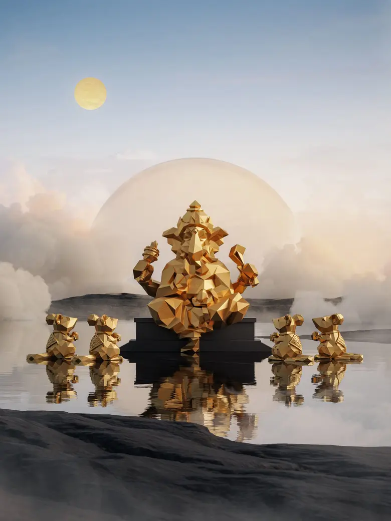 เปิดความศรัทธาในรูปแบบใหม่ Karava เปิดเช่าบูชาพระพิฆเนศและหนูมุสิกะดีไซน์โมเดิร์นอาร์ต Polygon