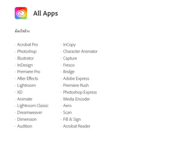 Adobe ส่งแพคเกจลด 70% Adobe Creative All Apps สำหรับนักเรียน นักศึกษา อาจารย์ และบุคลากรภาคการศึกษา เป็นเจ้าของโปรแกรมออกแบบกว่า 20 โปรแกรม