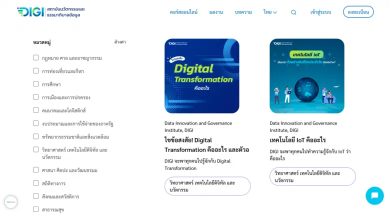 สถาบันนวัตกรรมและธรรมาภิบาลข้อมูล : DIGI ...