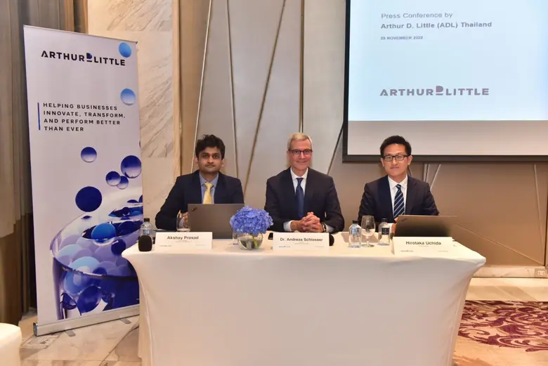 อาเธอร์ ดี. ลิตเติล เผยภาพรวมตลาดและความท้าทายในอุตสาหกรรม EV ไทย ในงานแถลง "ติดปีกศักยภาพ ปลดล็อกอุตสาหกรรม ยานยนต์ไฟฟ้าในประเทศไทย"