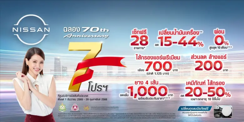 นิสสันเปิดตัวรถยนต์รุ่นฉลอง 70 ปี ในงานมหกรรมยานยนต์ ครั้งที่ 39 พร้อมนำเสนอนวัตกรรม "ก้าวล้ำ เพื่อคุณ"