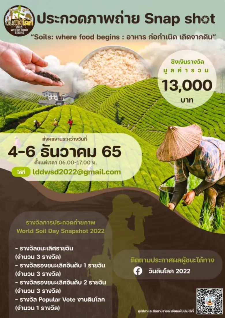 กรมพัฒนาที่ดิน ขอเชิญผู้สนใจ ส่งผลงานเข้า...