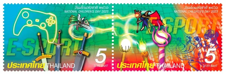 ไปรษณีย์ไทยเปิดตัวแสตมป์เรืองแสงรับวันเด็กแห่งชาติ ชุด "อีสปอร์ต" สะท้อนทักษะเด็กไทยเท่าทันดิจิทัล