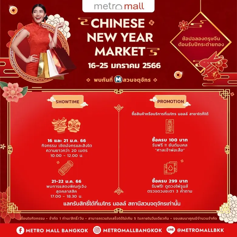 เอาใจผู้โดยสาร MRT ต้อนรับเทศกาลตรุษจีน ในปีขาลมหามงคล กับงาน "METRO MALL CHINESE NEW YEAR MARKET" พร้อมนำทีมผู้บริหารมอบส้มมงคลแก่ร้านค้า