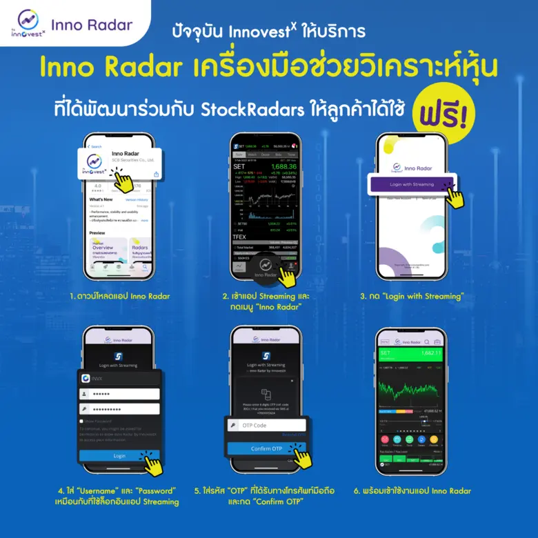 "บล. อินโนเวสท์ เอกซ์" จับมือ "StockRadars" พัฒนาบริการ "เครื่องมือวิเคราะห์การลงทุน" ที่หลากหลายและครอบคลุม ผลักดันสร้างนวัตกรรมการลงทุน
