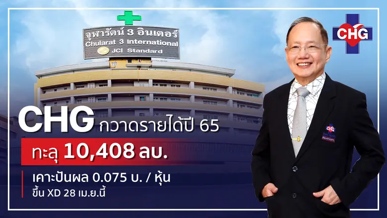 CHG อวดผลงานปี 65 รายได้พุ่ง 10,408 ล้านบ...